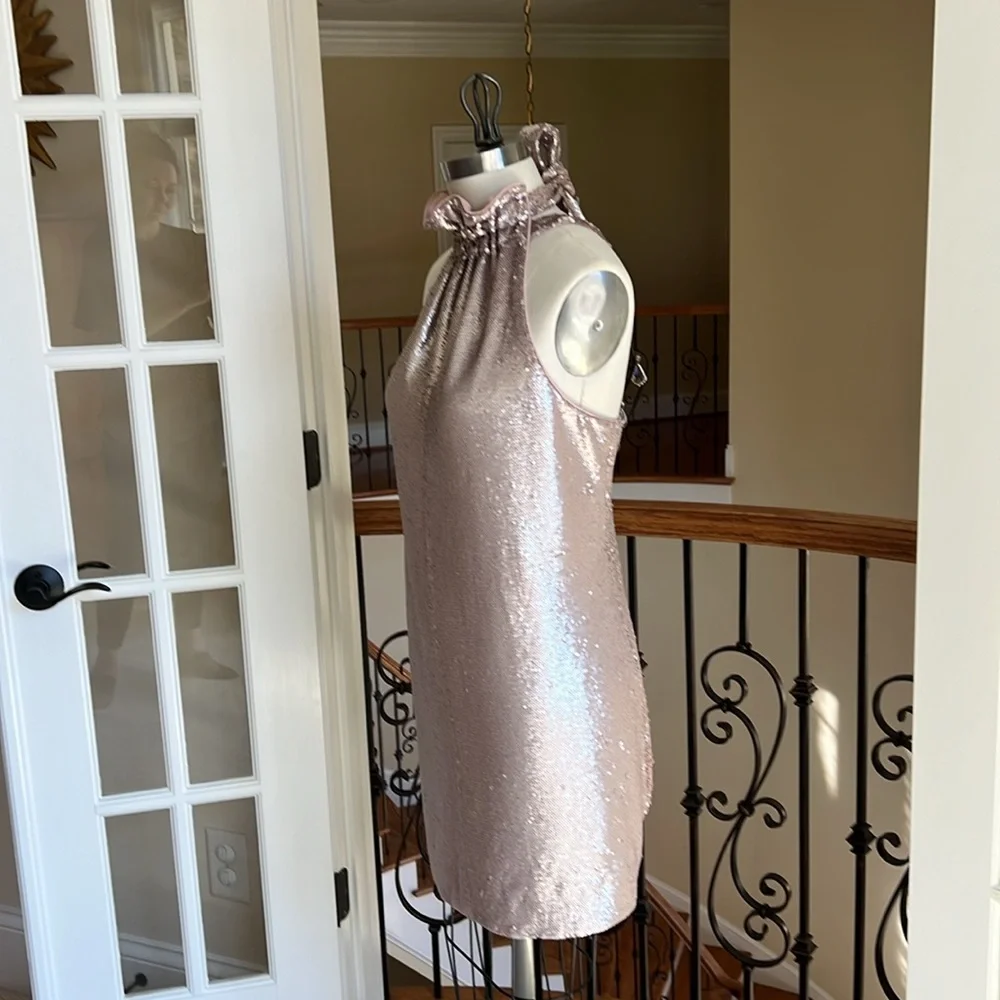 Gorgeous rose silver sequin dress size L, by C/MEO Collective - Picture 3 of 11